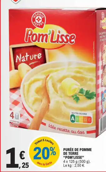 E.Leclerc Purée De Pomme De Terre Pom'Lisse offre