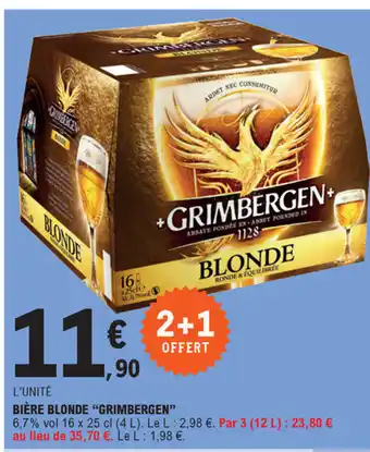 E.Leclerc Bière Blonde Grimbergen offre