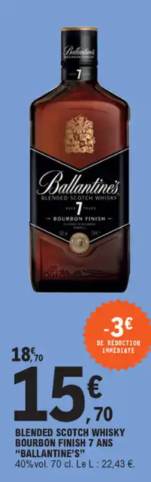 E.Leclerc Blended Scotch Whisky Bourbon Finish 7 Ans offre