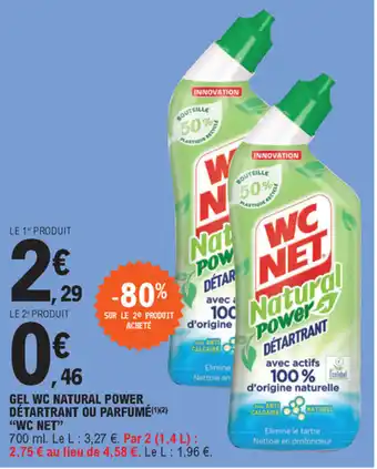 E.Leclerc Gel WC Natural Power Détartrant Ou Parfumé offre