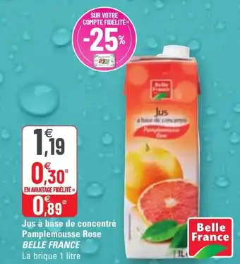 G20 Jus À Base De Concentré Pamplemousse Rose offre