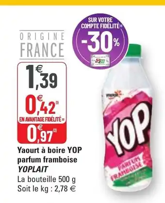 G20 Yaourt À Boire Yop Parfum Framboise offre