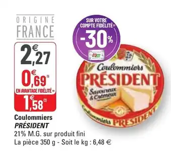 G20 Coulommiers Président offre