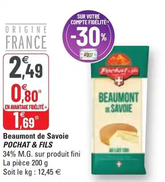 G20 Beaumont De Savoie Pochat & Fils offre