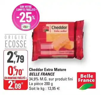 G20 Cheddar Extra Mature Belle France offre
