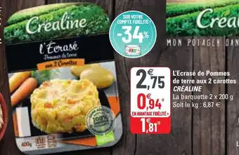 G20 L'Ecrasé De Pommes De Terre Aux 2 Carottes offre