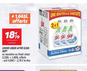 Netto LESSIVE LIQUIDE ACTIVE CLEAN SKIP offre