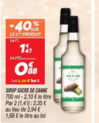 Netto SIROP SUCRE DE CANNE offre