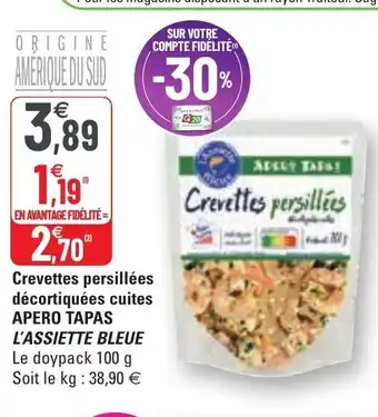 G20 Crevettes Persillées Décortiquées Cuites offre