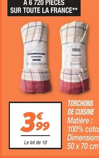 Netto TORCHONS DE CUISINE offre
