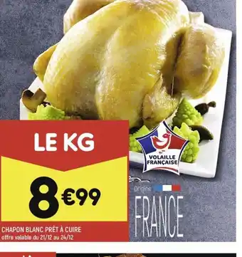 Leader Price CHAPON BLANC PRÊT À CUIRE offre