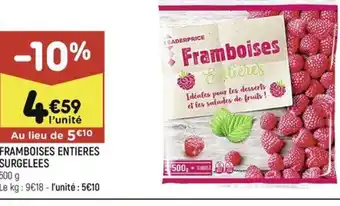 FRAMBOISES ENTIERES SURGELEES