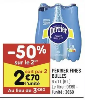 Leader Price PERRIER FINES BULLES offre