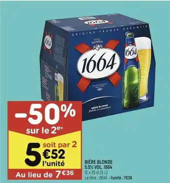 Leader Price BIERE BLONDE offre