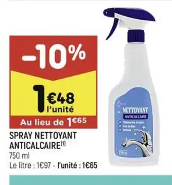 Leader Price SPRAY NETTOYANT ANTICALCAIRE offre