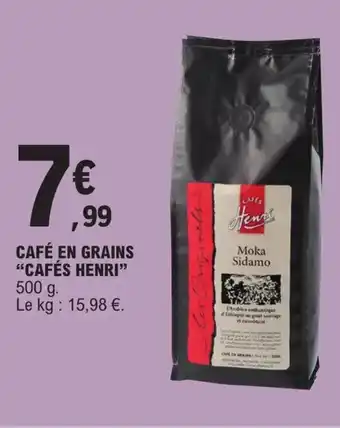 E.Leclerc Express CAFÉ EN GRAINS CAFÉS HENRI offre
