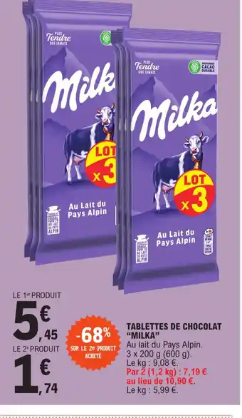 E.Leclerc Express TABLETTES DE CHOCOLAT offre