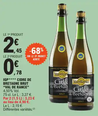 IGP CIDRE DE BRETAGNE BRUT VAL DE RANCE