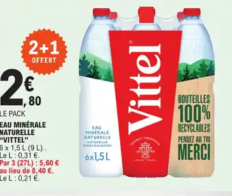 E.Leclerc Express EAU MINÉRALE NATURELLE offre