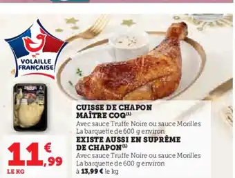 Hyper U CUISSE DE CHAPON MAÎTRE COQ offre