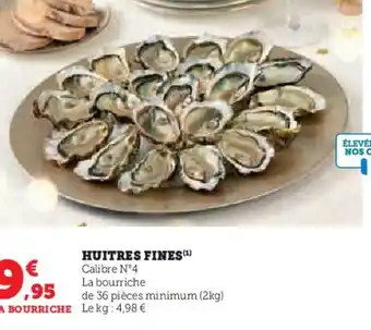 Hyper U HUITRES FINES offre