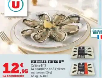 Hyper U HUITRES FINES offre