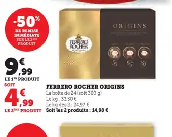 Hyper U FERRERO ROCHER ORIGINS offre