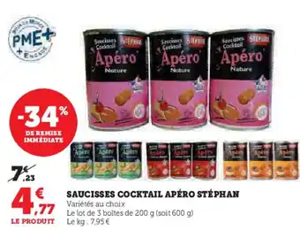 Hyper U SAUCISSES COCKTAIL APÉRO STÉPHAN offre