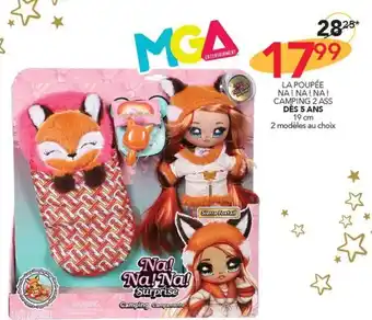 Stokomani LA POUPÉE NA! NA! NA! CAMPING 2 ASS DÈS 5 ANS 19 cm offre