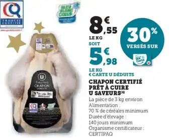CHAPON CERTIFIÉ PRÊT À CUIRE U SAVEURS(6)