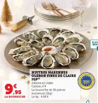 U Express HUITRES MARENNES OLERON FINES DE CLAIRE IGP (3) offre