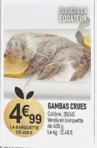 marché frais Géant GAMBAS CRUES offre