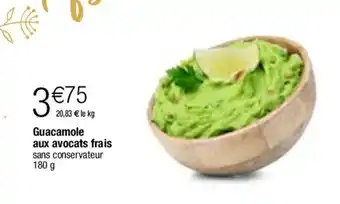 Migros Guacamole aux avocats frais sans conservateur 180 g offre