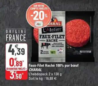 G20 Faux-Filet Haché 100% Pur Bœuf offre