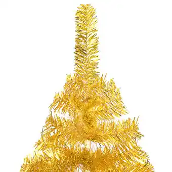 Bricorama Vidaxl arbre de noël artificiel pré-éclairé et boules doré 240 cm pet offre