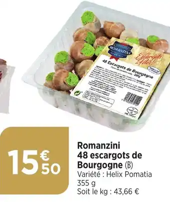 Maximarché Romanzini 48 escargots de Bourgogne (B) offre