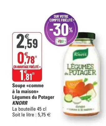 G20 Soupe Comme À La Maison Légumes Du Potager offre