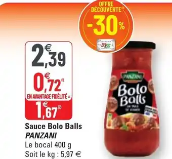 G20 Sauce Bolo Balls offre