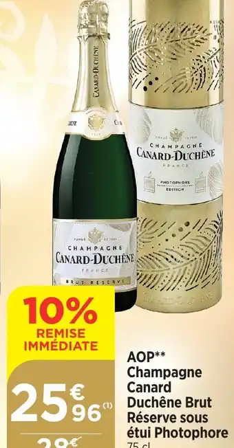 AOP** Champagne Canard Duchêne Brut Réserve sous étui Photophore