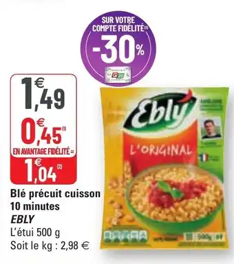 G20 Blé Précuit Cuisson offre