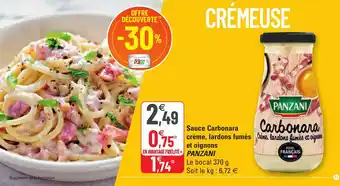 G20 Sauce Carbonara Crème, Lardons Fumés offre
