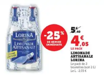 Super U LIMONADE ARTISANALE LORINA offre