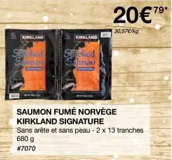 Costco SAUMON FUMÉ NORVÈGE KIRKLAND SIGNATURE offre
