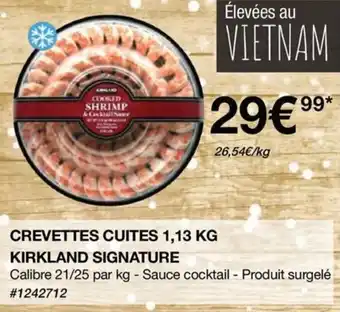 CREVETTES CUITES 1,13 KG KIRKLAND SIGNATURE