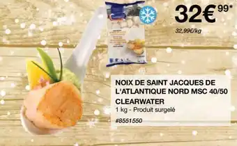 Costco NOIX DE SAINT JACQUES DE L'ATLANTIQUE NORD MSC 40/50 CLEARWATER offre