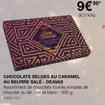 Costco CHOCOLATS BELGES AU CARAMEL AU BEURRE SALÉ - DEAVAS offre