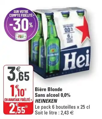 G20 Bière Blonde Sans Alcool 0,0% offre