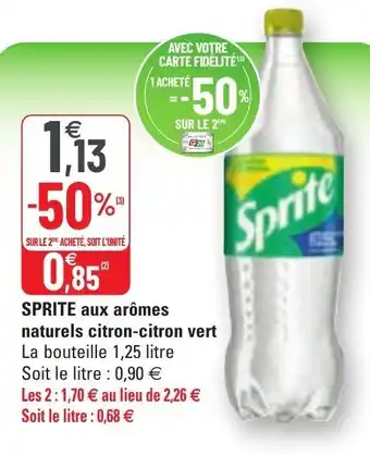 Sprite Aux Arômes Naturels Citron-Citron Vert