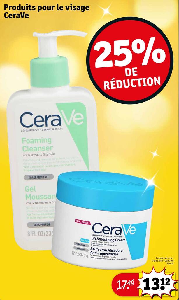 Promo Produits pour le visage CeraVe chez Kruidvat