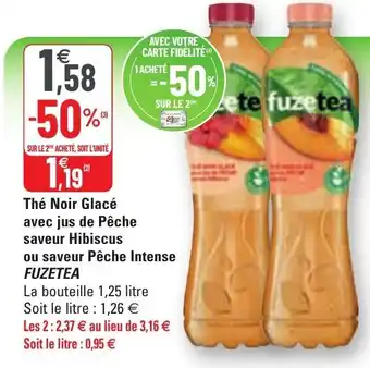 G20 Thé Noir Glacé Avec Jus De Pêche offre